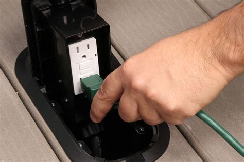 deck electrical box covers|exterior floor mounted electrical outlet.